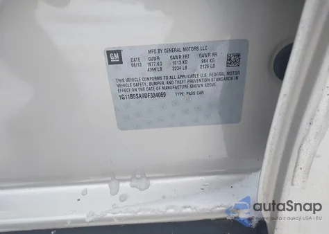 2013 Chevrolet Malibu 1Ls z USA, uszkodzony, nr VIN 1G11B5SA9DF334069